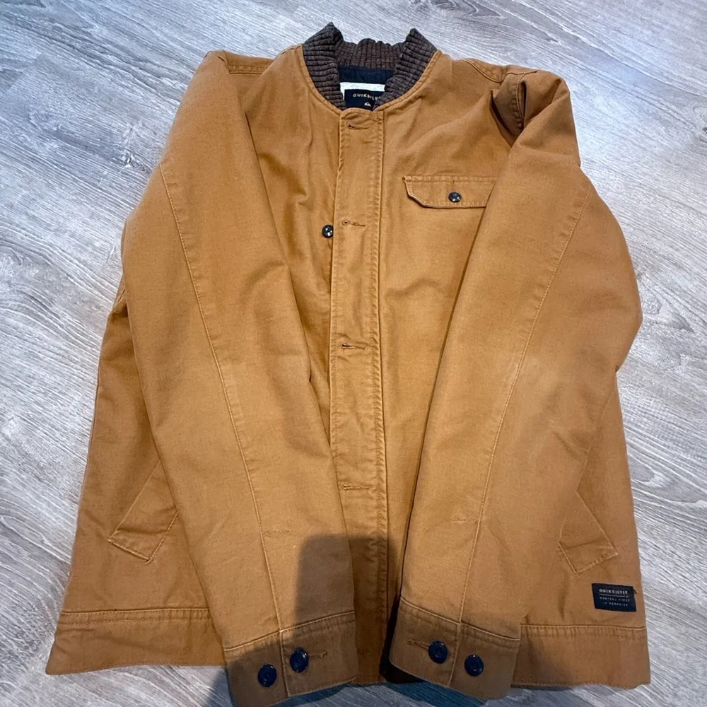 Quiksilver - Tan Bomber Jacket - Picture 1 of 6